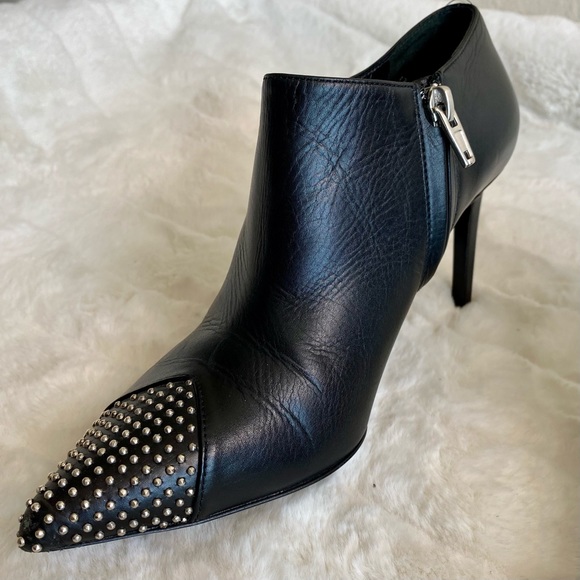 Saint Laurent Studded Point-Toe Ankle Bootie - Picture 6 of 16
